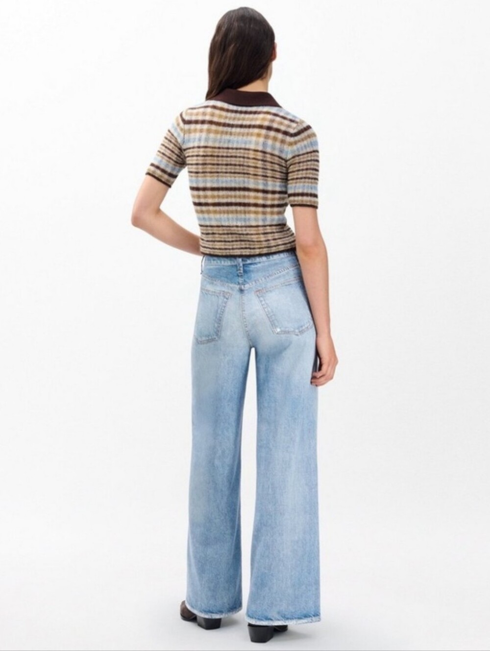 Rag & Bone Miramar Sofie Wide-Leg Pant Raily Sweatpant Jean Cotton Terry Size 29 - Picture 2 of 14
